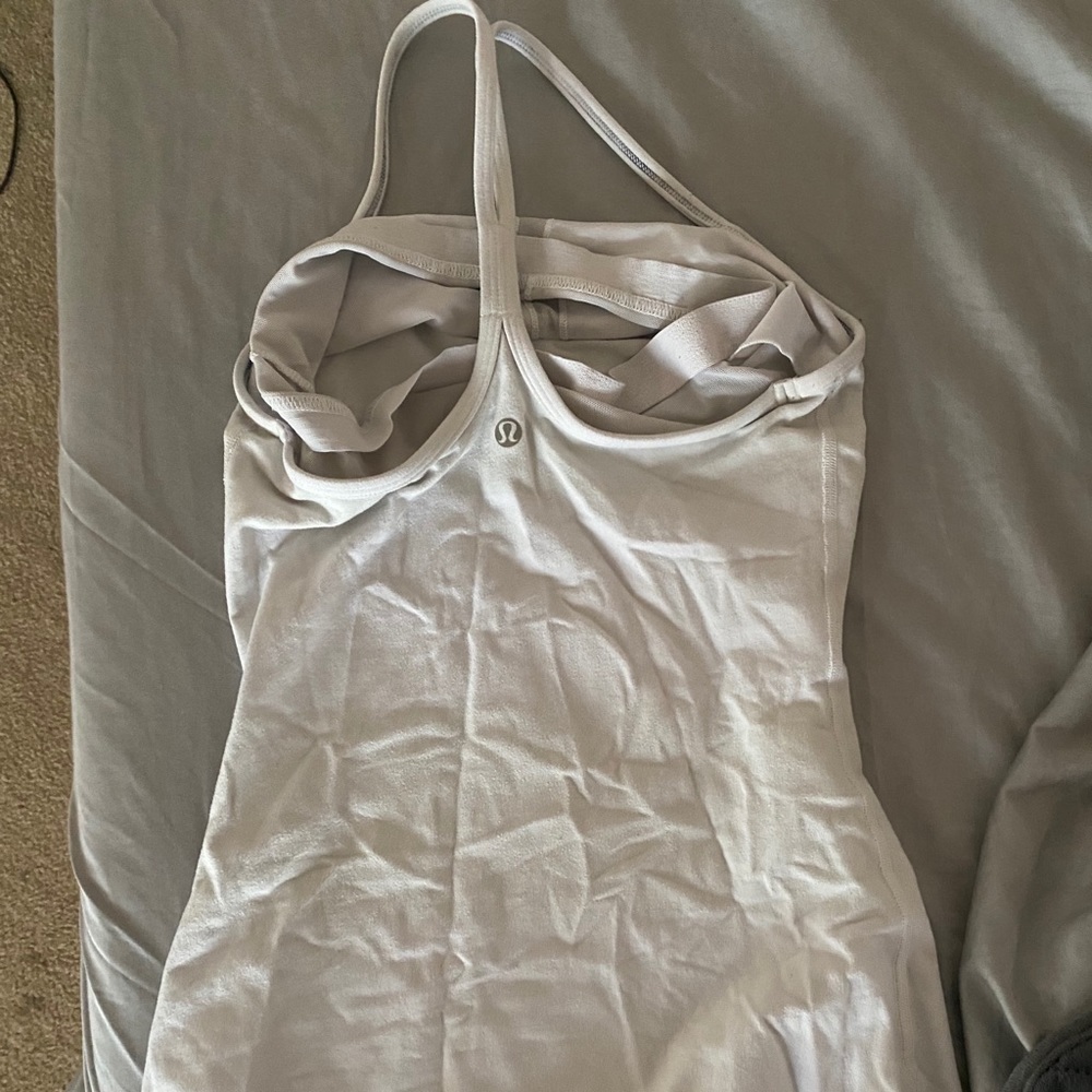 White Lululemon Workout Tank